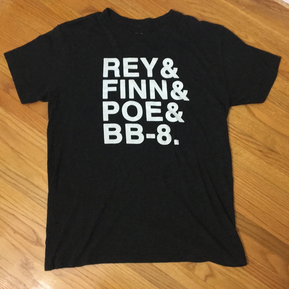 Star Wars t-shirt. Rey, Finn, Poe, BB-8. Size L